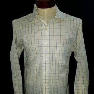 Brooks Brothers  Mens Blue White Check Dress Shirt